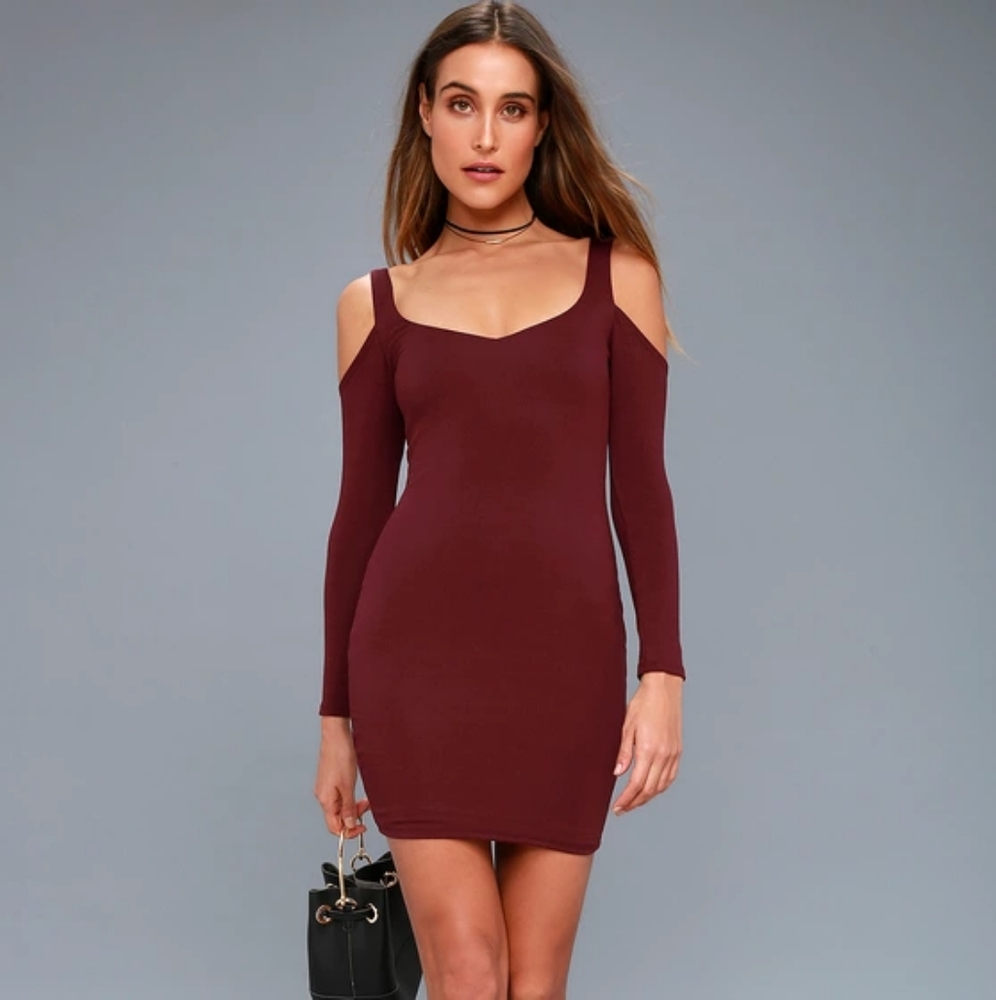 Lulus Cold-Shoulder Bodycon Dress